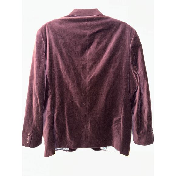 Men’s Alfani Burgundy Velvet Slim Fit Blazer. Size Large - Picture 2 of 3